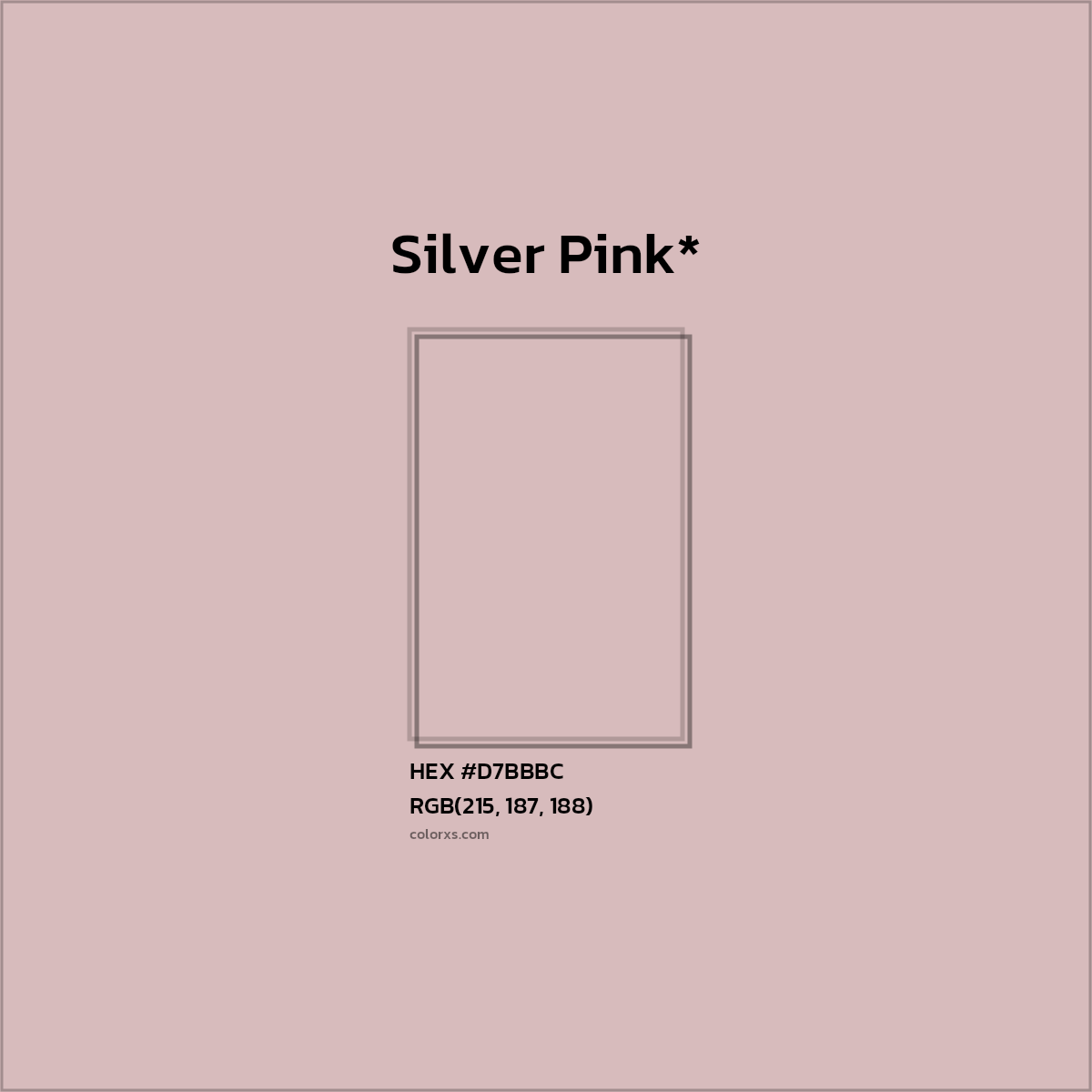 HEX #D7BBBC Color Name, Color Code, Palettes, Similar Paints, Images