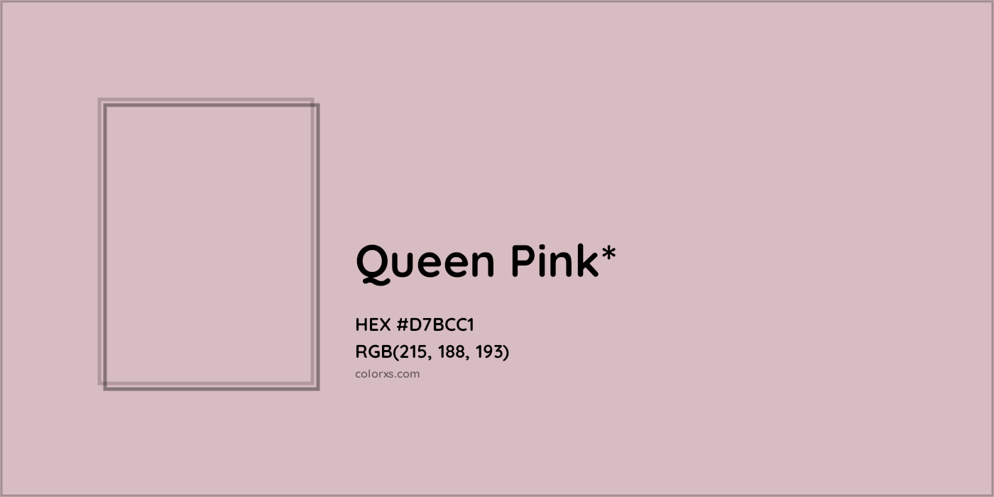 HEX #D7BCC1 Color Name, Color Code, Palettes, Similar Paints, Images