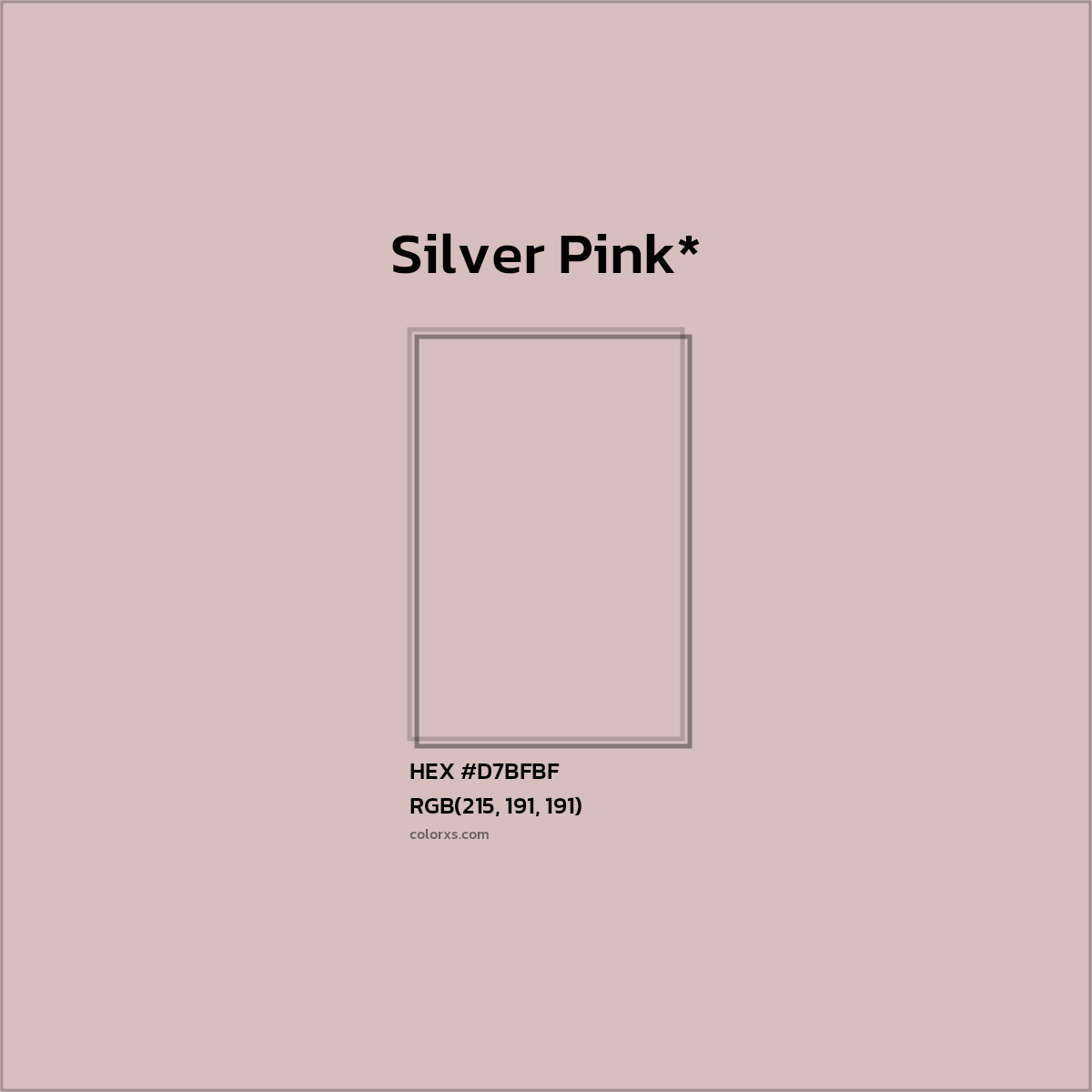 HEX #D7BFBF Color Name, Color Code, Palettes, Similar Paints, Images