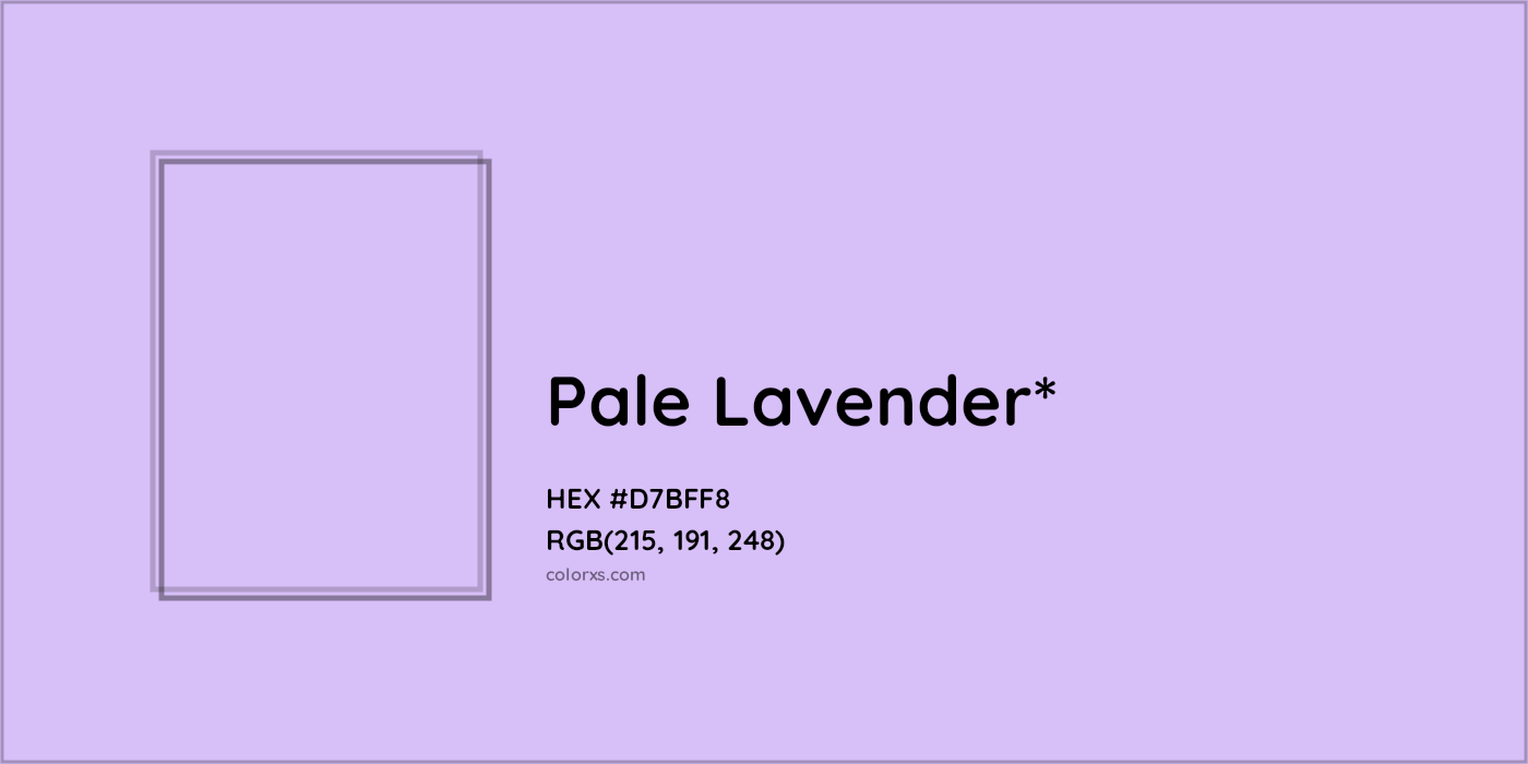 HEX #D7BFF8 Color Name, Color Code, Palettes, Similar Paints, Images