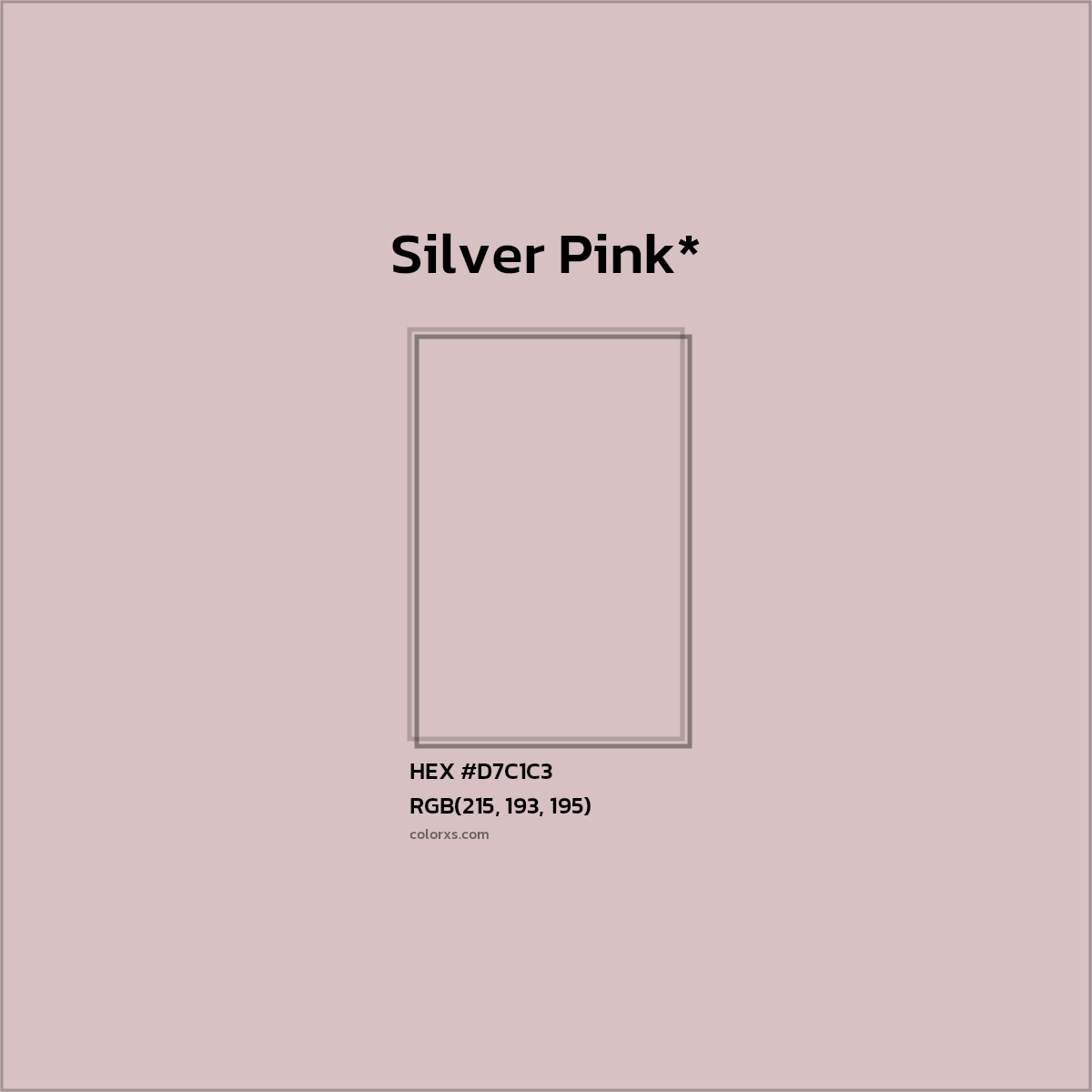 HEX #D7C1C3 Color Name, Color Code, Palettes, Similar Paints, Images