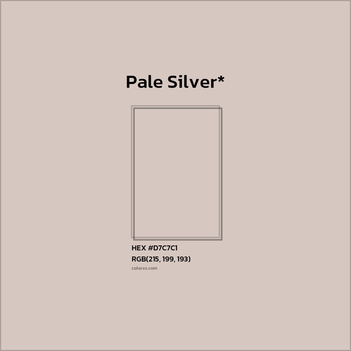 HEX #D7C7C1 Color Name, Color Code, Palettes, Similar Paints, Images