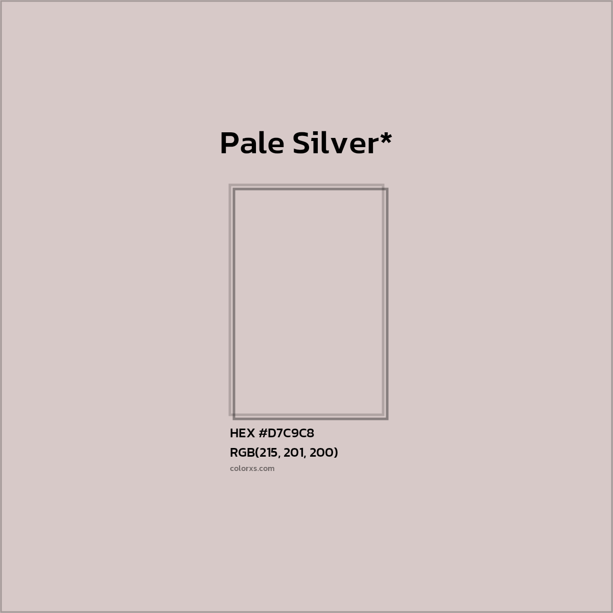 HEX #D7C9C8 Color Name, Color Code, Palettes, Similar Paints, Images