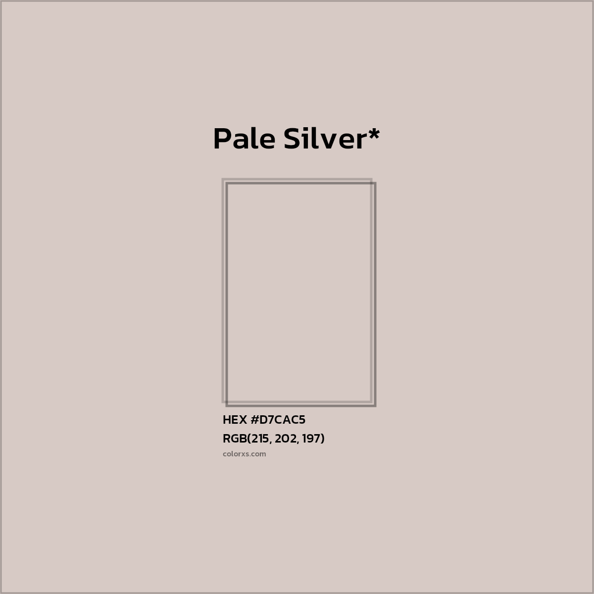 HEX #D7CAC5 Color Name, Color Code, Palettes, Similar Paints, Images
