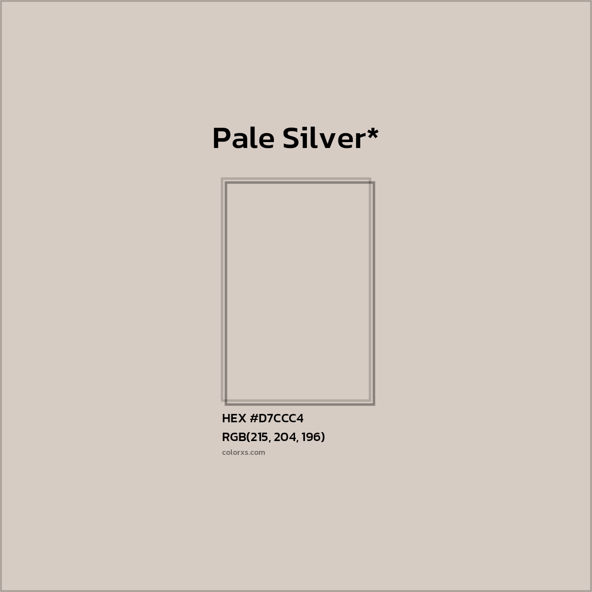 HEX #D7CCC4 Color Name, Color Code, Palettes, Similar Paints, Images