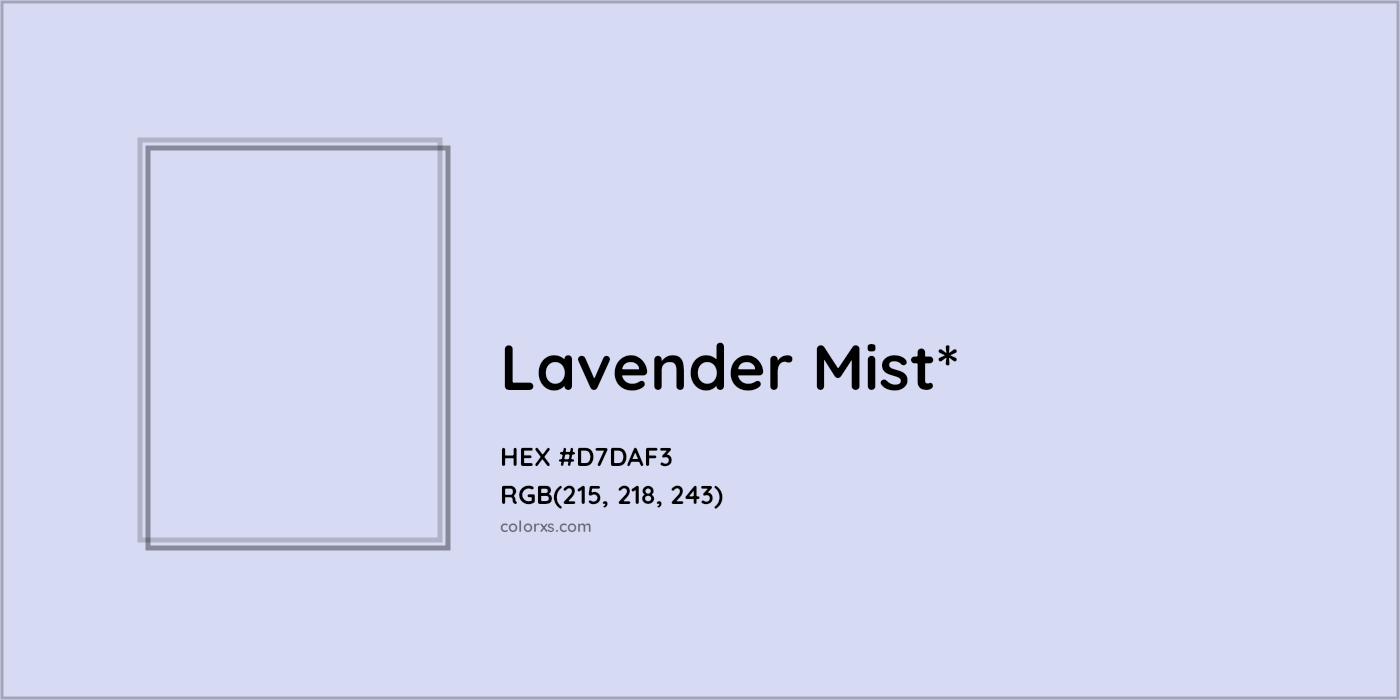 HEX #D7DAF3 Color Name, Color Code, Palettes, Similar Paints, Images