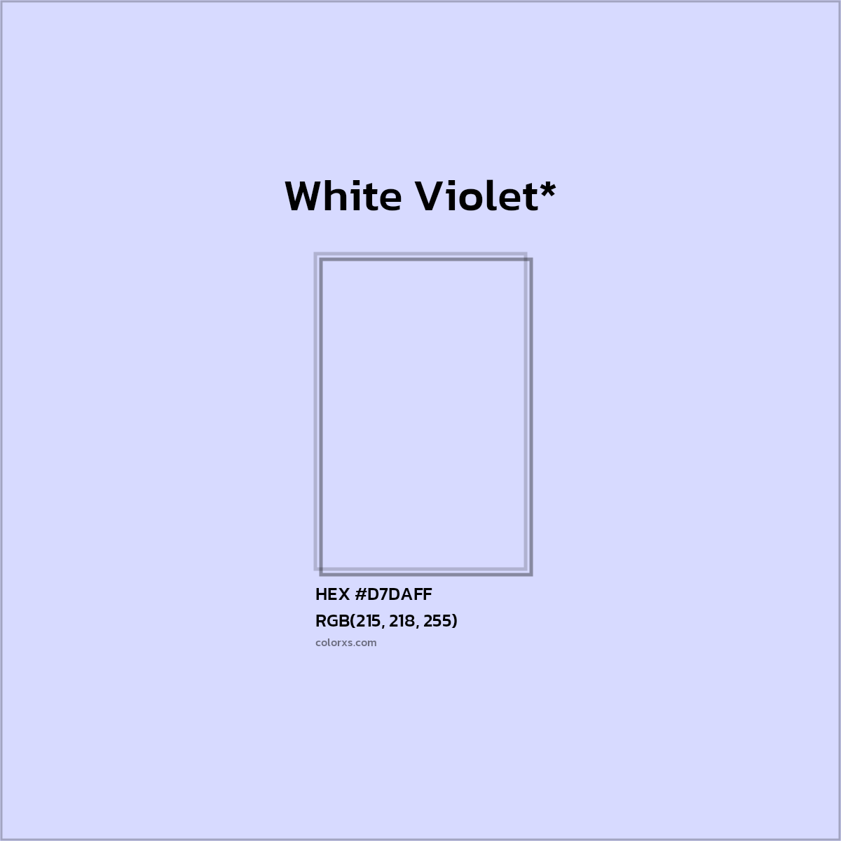 HEX #D7DAFF Color Name, Color Code, Palettes, Similar Paints, Images