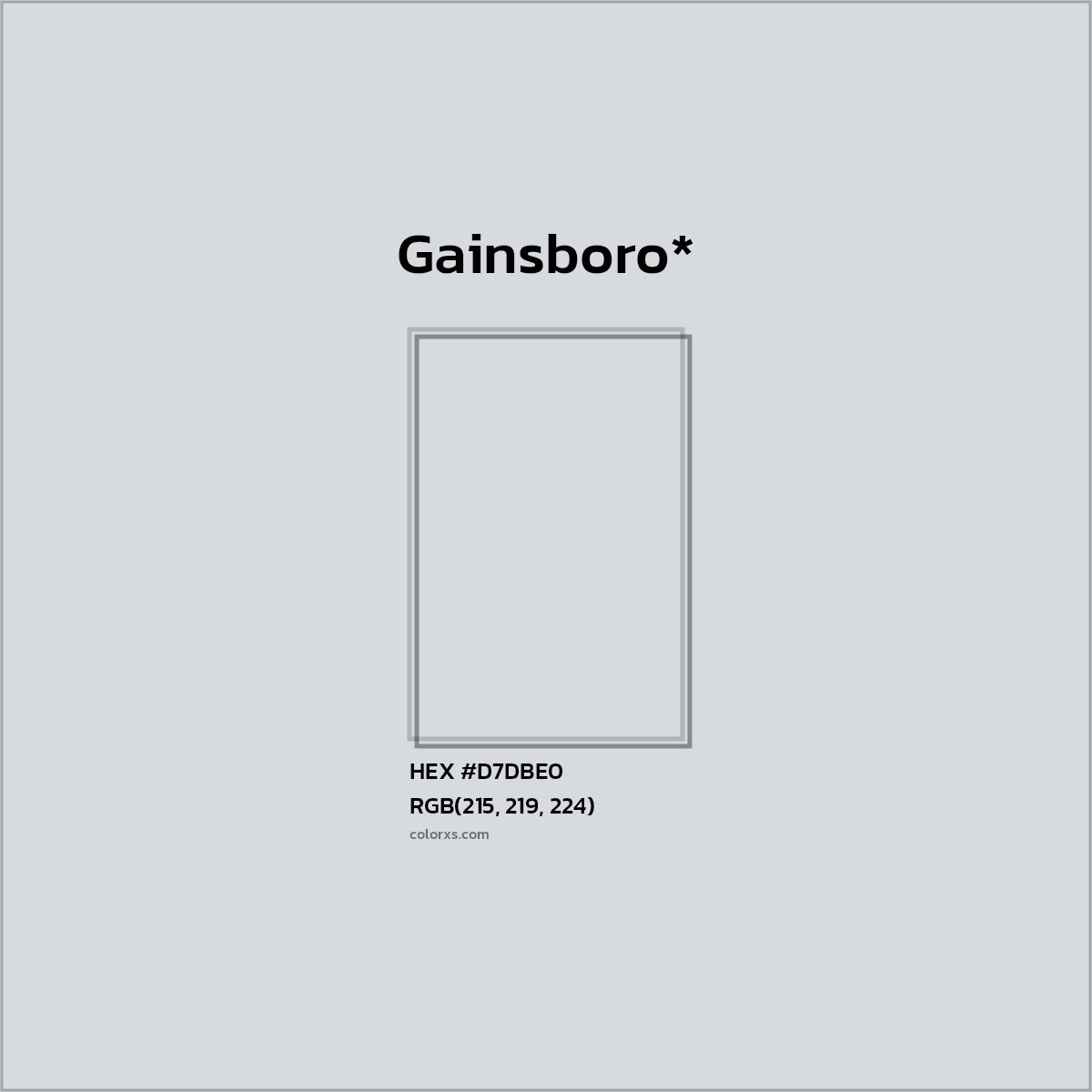 HEX #D7DBE0 Color Name, Color Code, Palettes, Similar Paints, Images