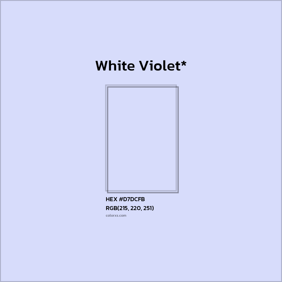 HEX #D7DCFB Color Name, Color Code, Palettes, Similar Paints, Images