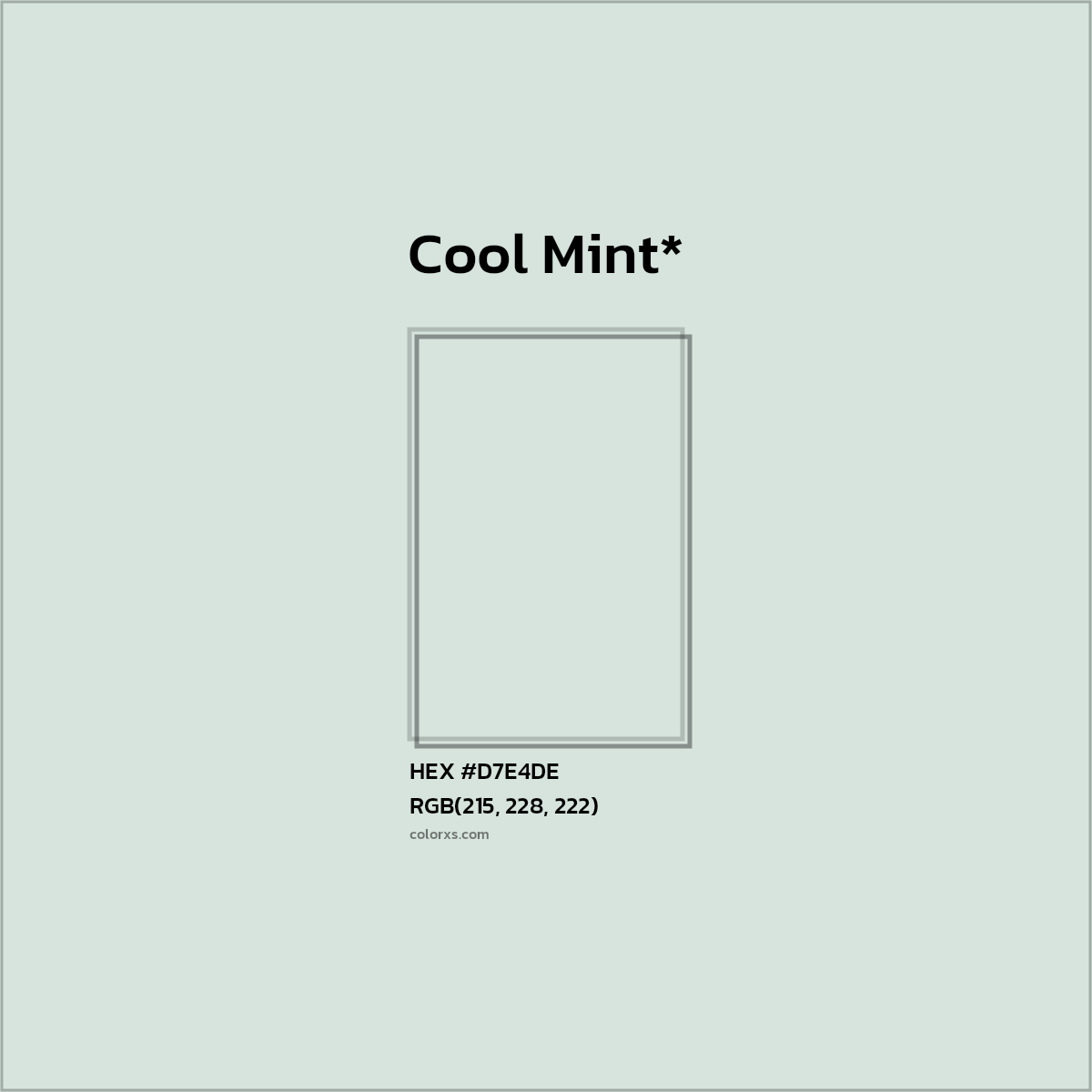 HEX #D7E4DE Color Name, Color Code, Palettes, Similar Paints, Images