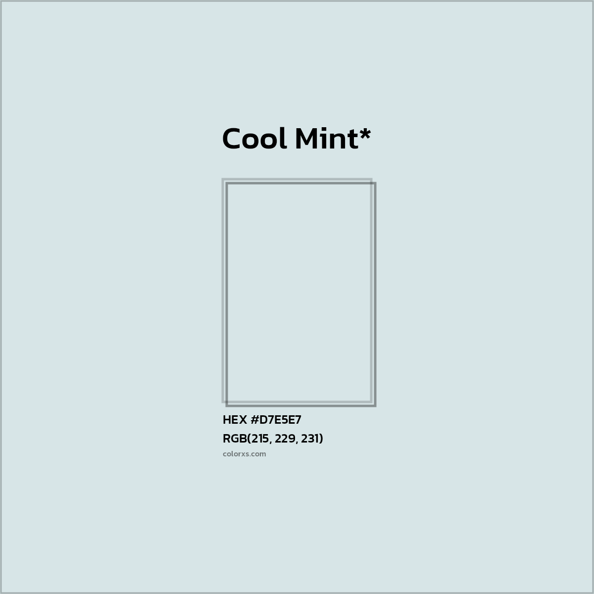 HEX #D7E5E7 Color Name, Color Code, Palettes, Similar Paints, Images
