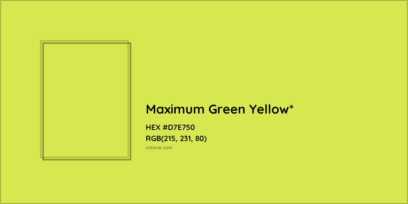 HEX #D7E750 Color Name, Color Code, Palettes, Similar Paints, Images
