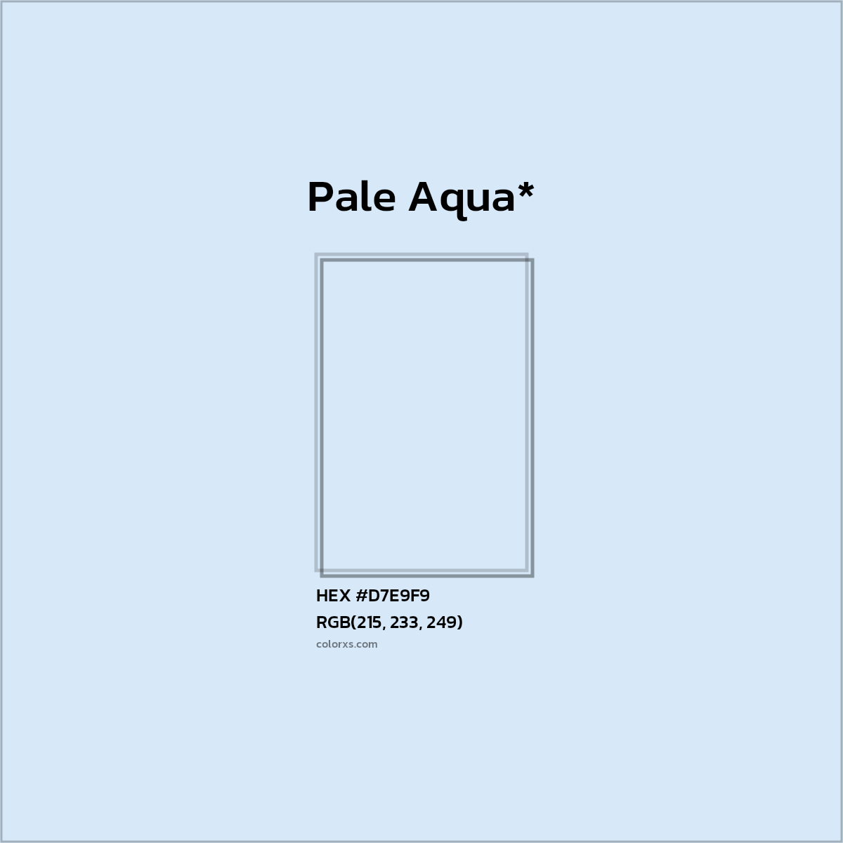 HEX #D7E9F9 Color Name, Color Code, Palettes, Similar Paints, Images