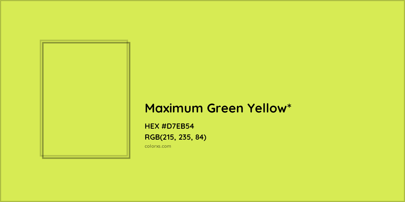 HEX #D7EB54 Color Name, Color Code, Palettes, Similar Paints, Images