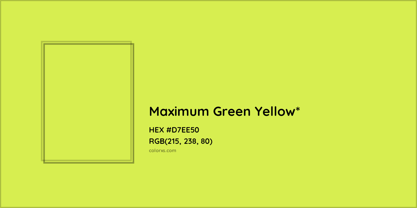 HEX #D7EE50 Color Name, Color Code, Palettes, Similar Paints, Images