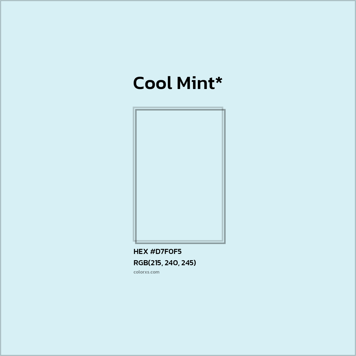 HEX #D7F0F5 Color Name, Color Code, Palettes, Similar Paints, Images