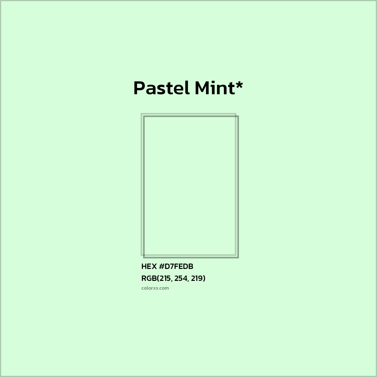 HEX #D7FEDB Color Name, Color Code, Palettes, Similar Paints, Images
