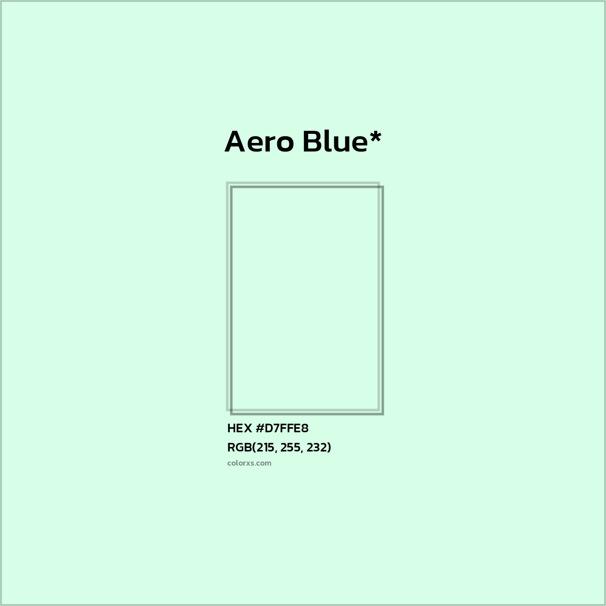 HEX #D7FFE8 Color Name, Color Code, Palettes, Similar Paints, Images