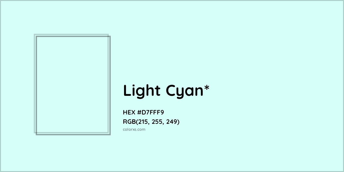 HEX #D7FFF9 Color Name, Color Code, Palettes, Similar Paints, Images