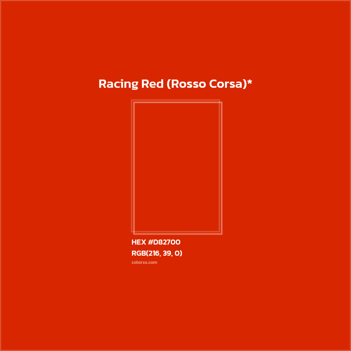 HEX #D82700 Color Name, Color Code, Palettes, Similar Paints, Images