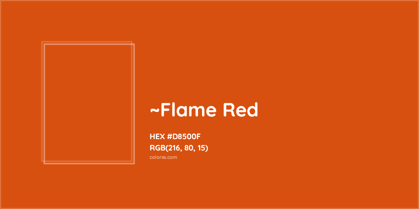HEX #D8500F Color Name, Color Code, Palettes, Similar Paints, Images