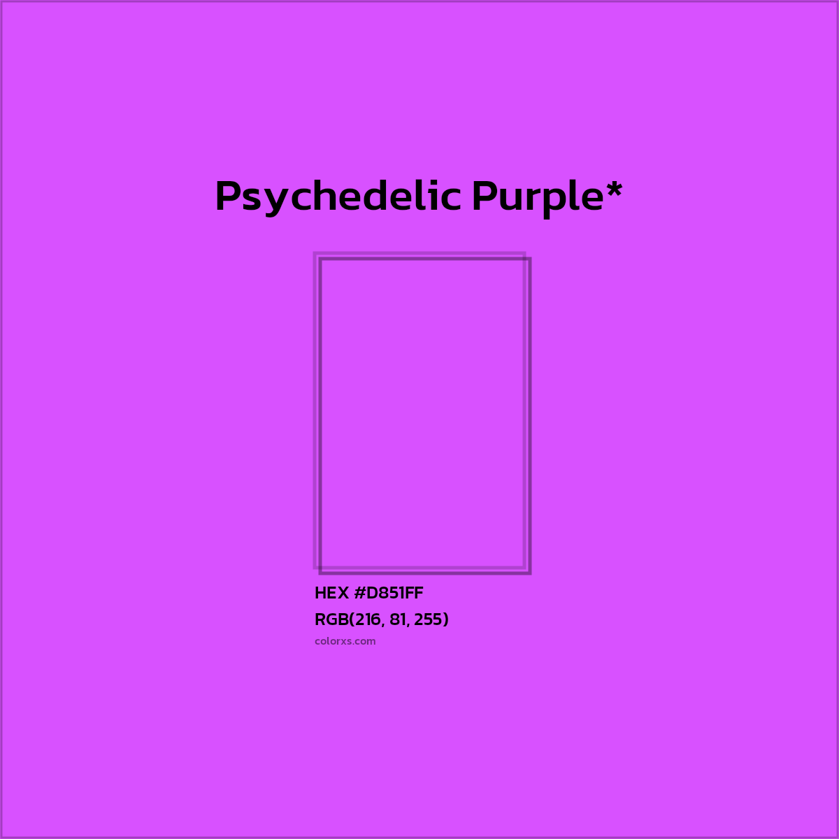 HEX #D851FF Color Name, Color Code, Palettes, Similar Paints, Images
