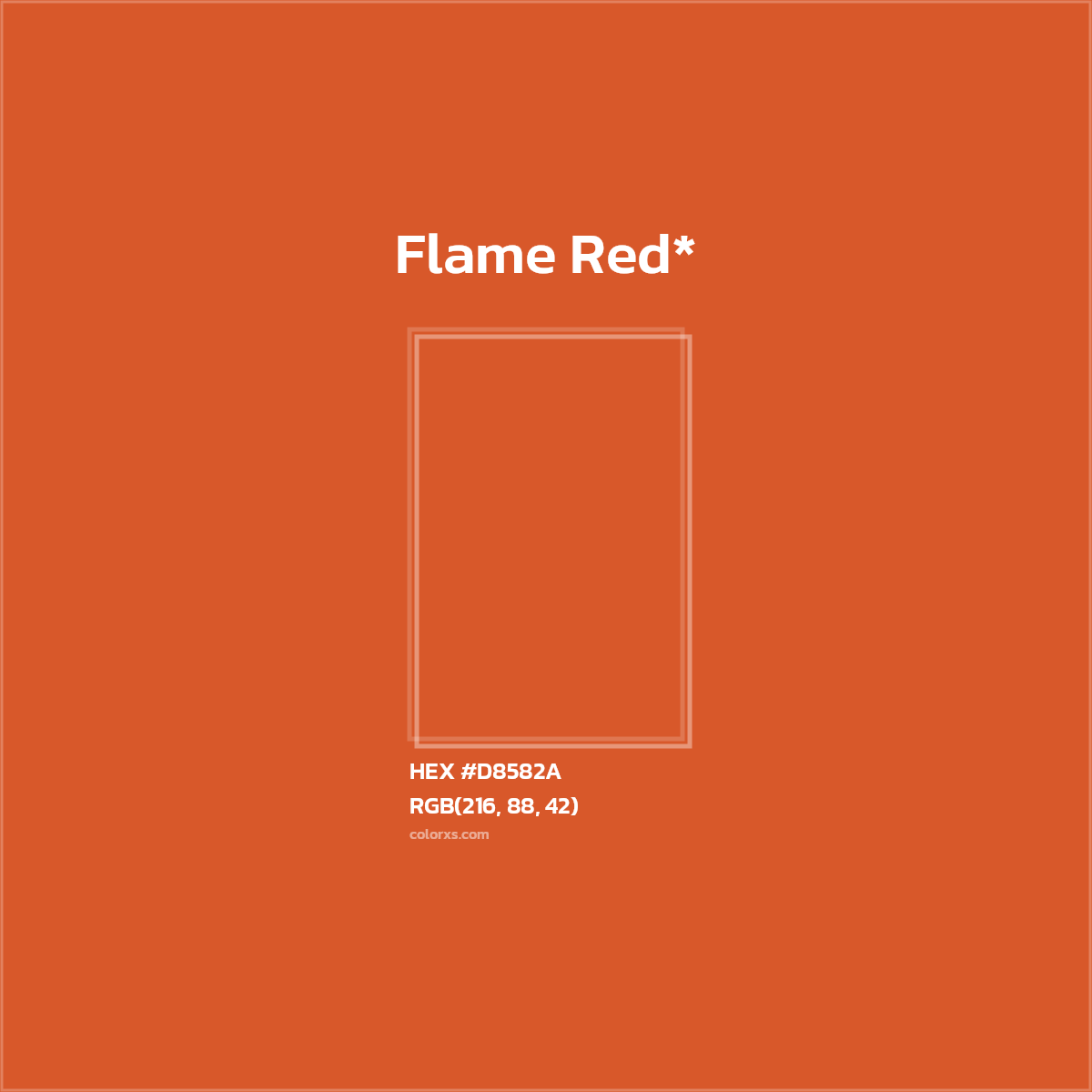 HEX #D8582A Color Name, Color Code, Palettes, Similar Paints, Images