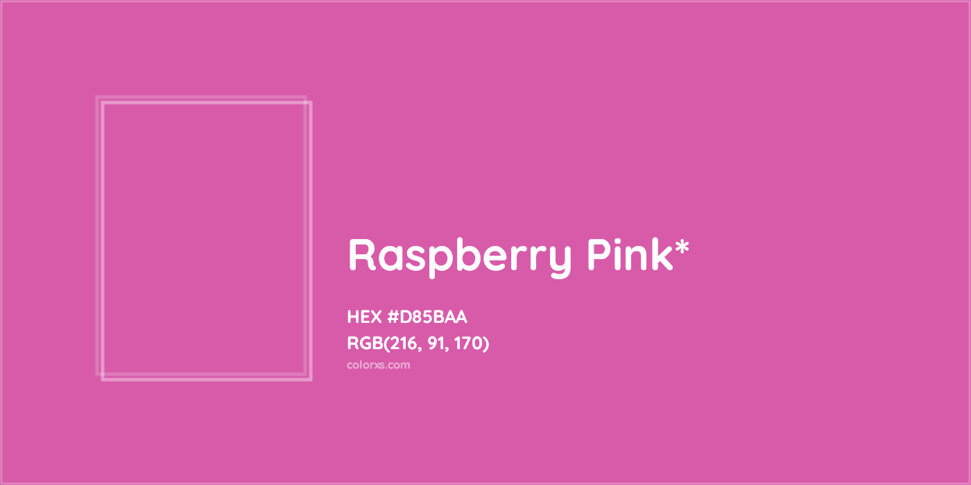 HEX #D85BAA Color Name, Color Code, Palettes, Similar Paints, Images