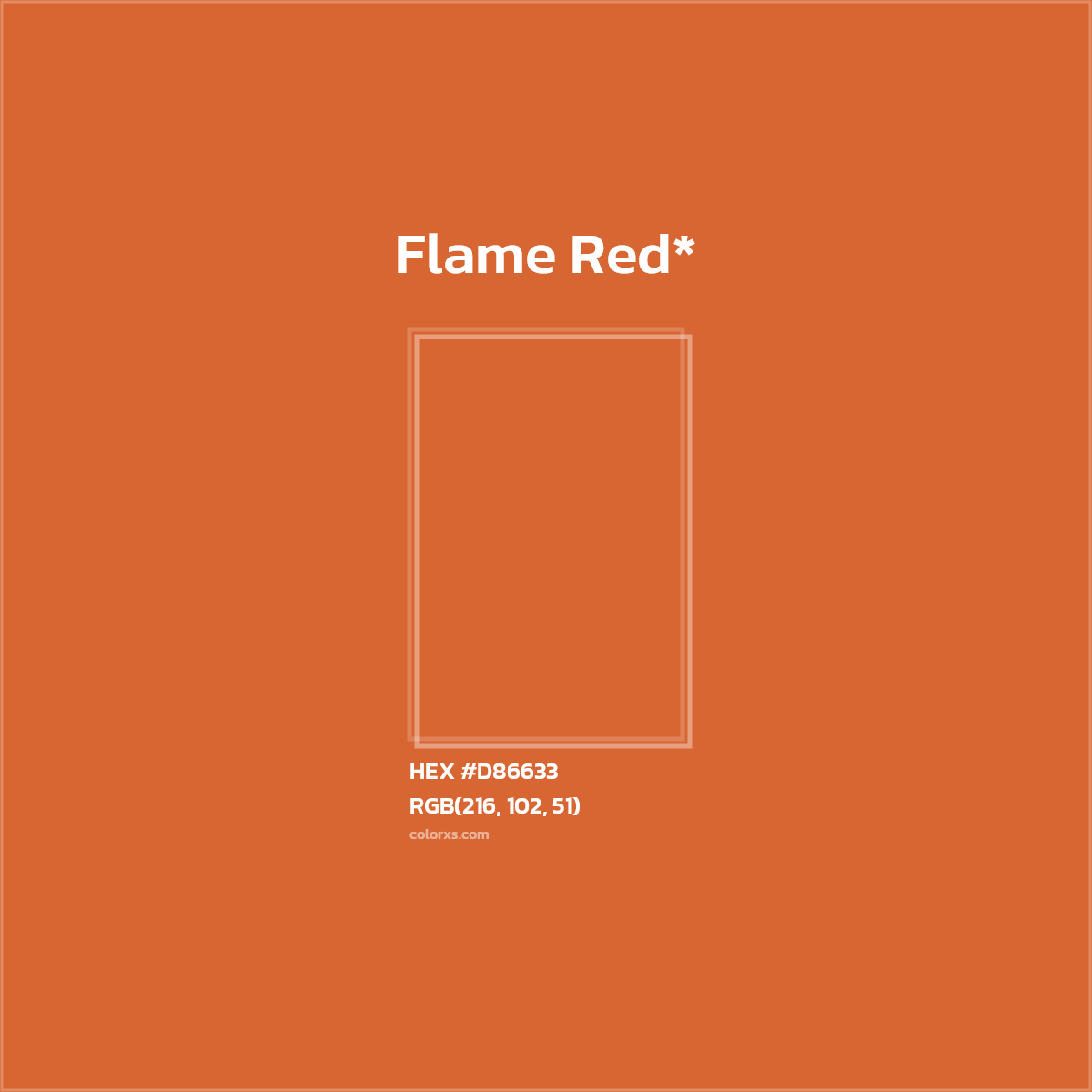 HEX #D86633 Color Name, Color Code, Palettes, Similar Paints, Images