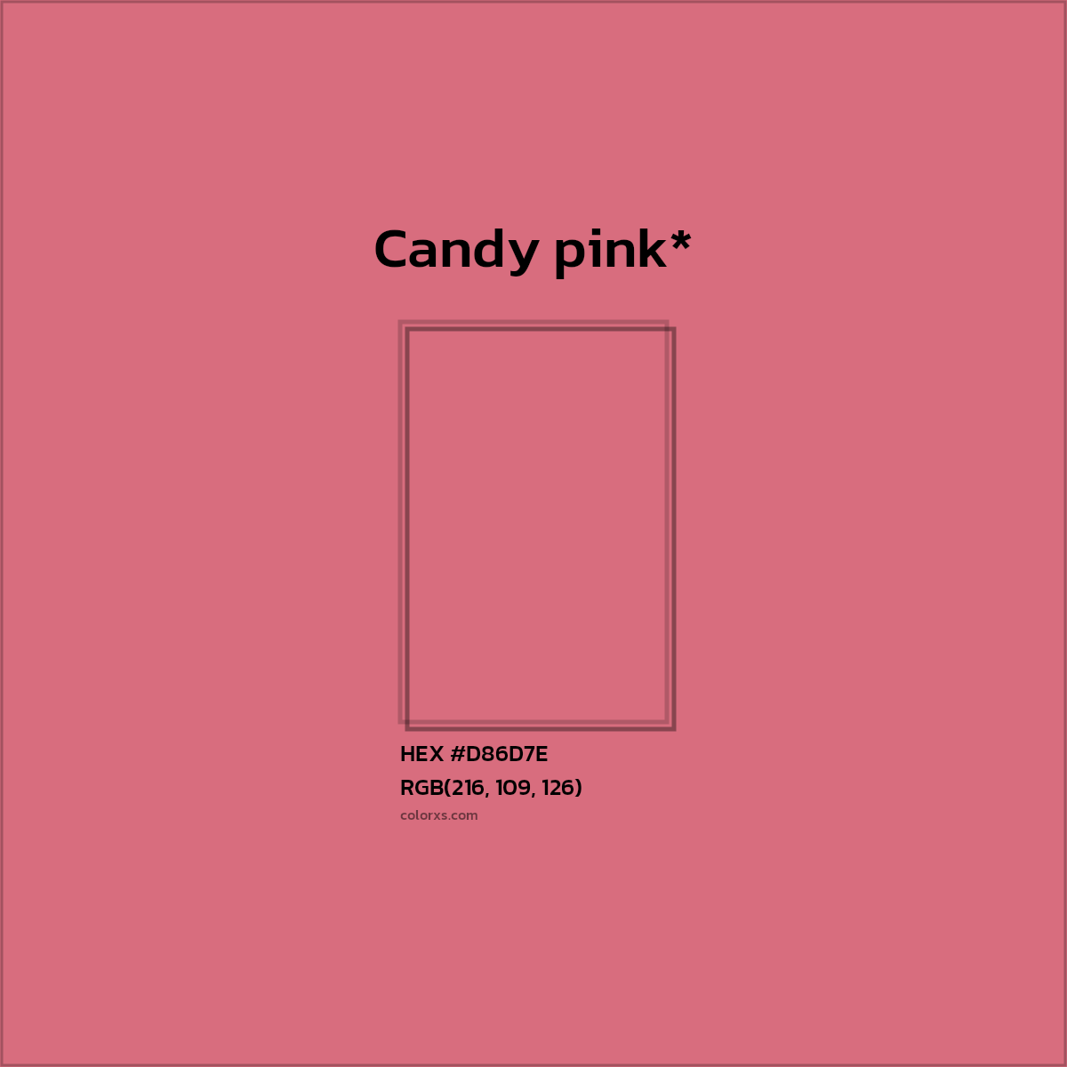 HEX #D86D7E Color Name, Color Code, Palettes, Similar Paints, Images