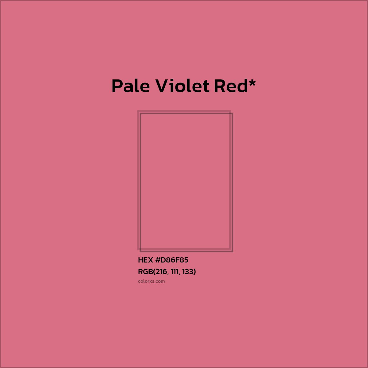 HEX #D86F85 Color Name, Color Code, Palettes, Similar Paints, Images
