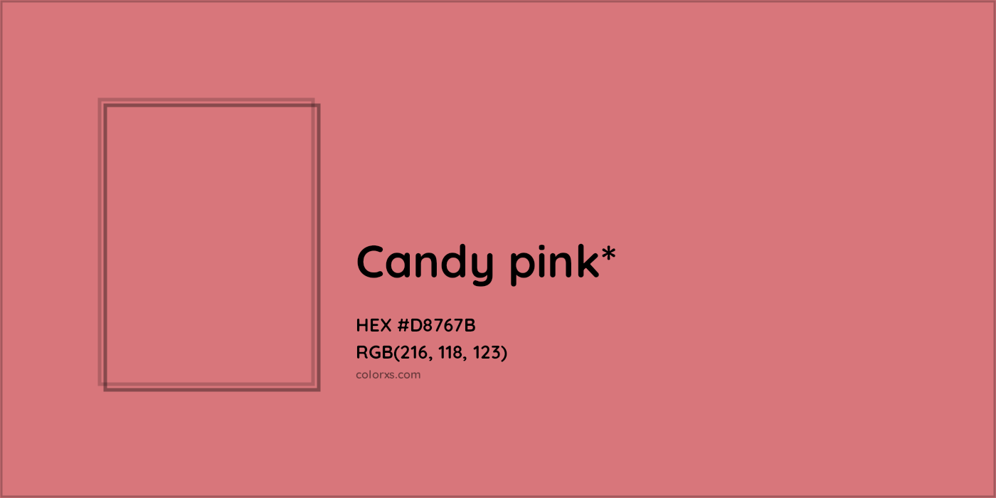 HEX #D8767B Color Name, Color Code, Palettes, Similar Paints, Images