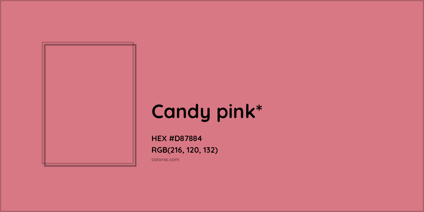 HEX #D87884 Color Name, Color Code, Palettes, Similar Paints, Images