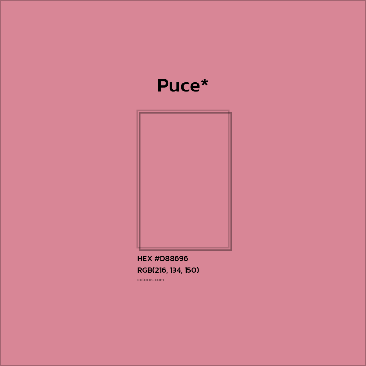 HEX #D88696 Color Name, Color Code, Palettes, Similar Paints, Images