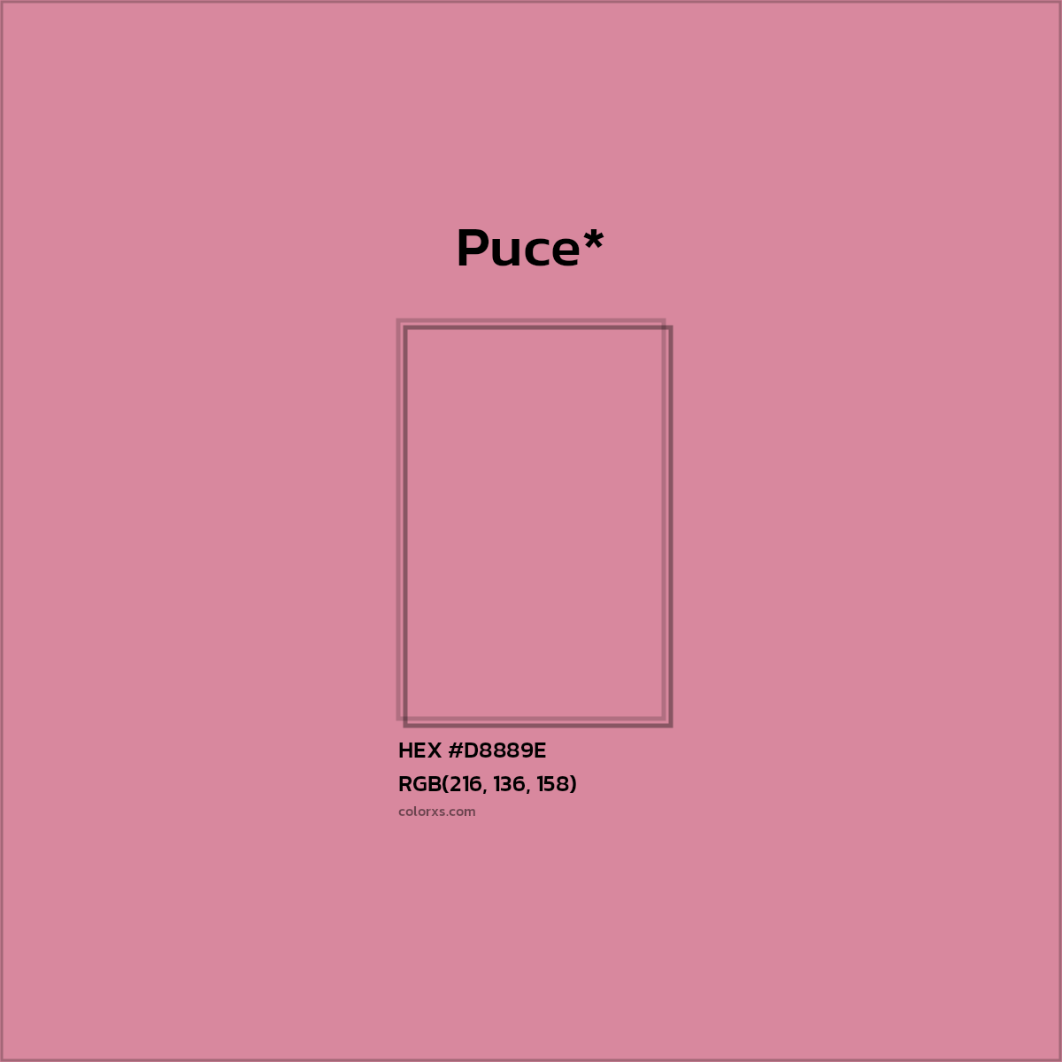 HEX #D8889E Color Name, Color Code, Palettes, Similar Paints, Images