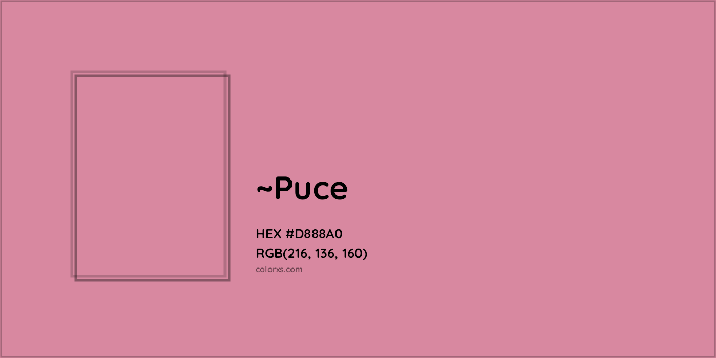 HEX #D888A0 Color Name, Color Code, Palettes, Similar Paints, Images