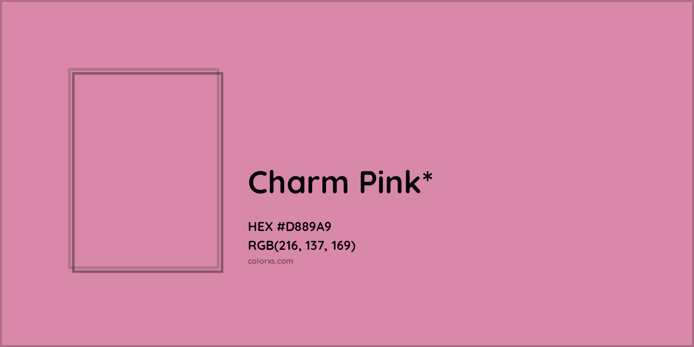 HEX #D889A9 Color Name, Color Code, Palettes, Similar Paints, Images