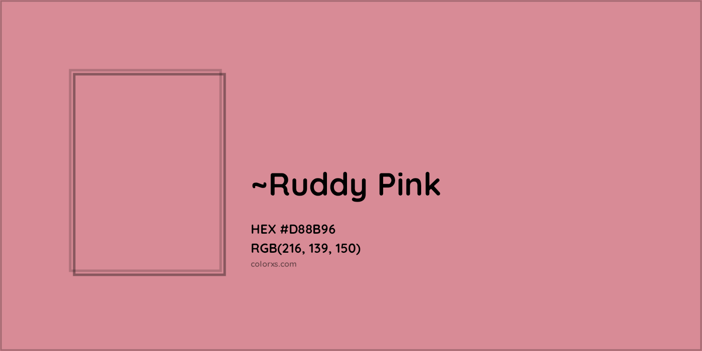 HEX #D88B96 Color Name, Color Code, Palettes, Similar Paints, Images