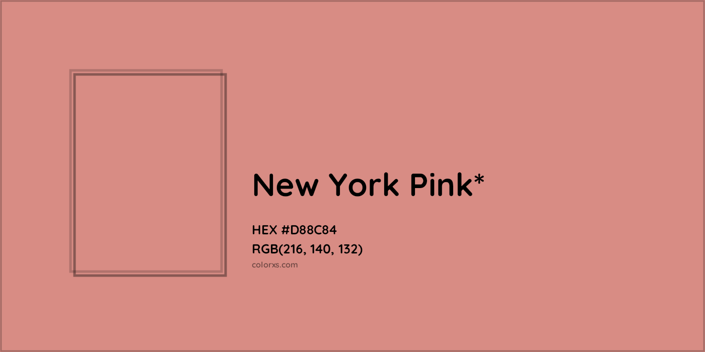 HEX #D88C84 Color Name, Color Code, Palettes, Similar Paints, Images