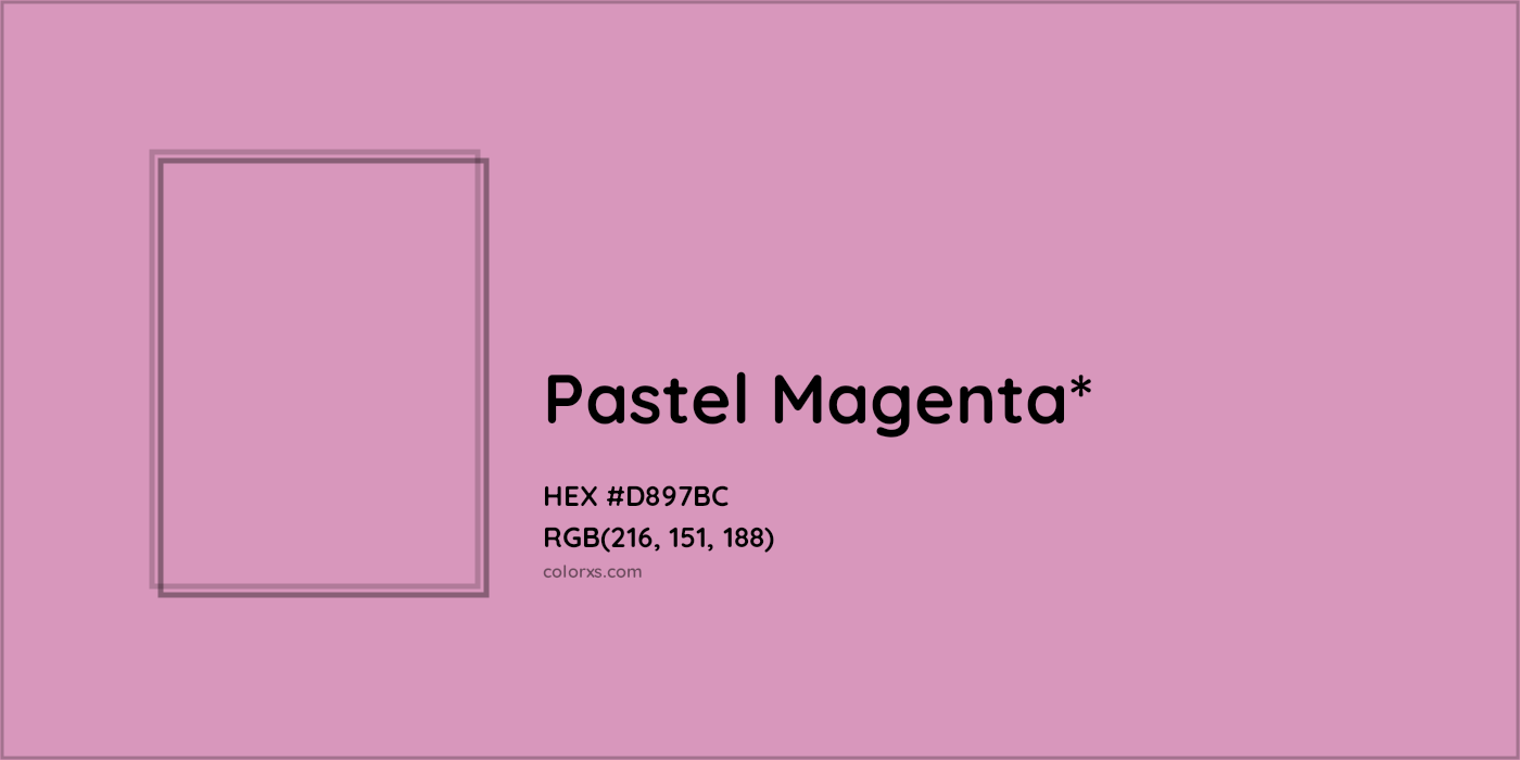 HEX #D897BC Color Name, Color Code, Palettes, Similar Paints, Images