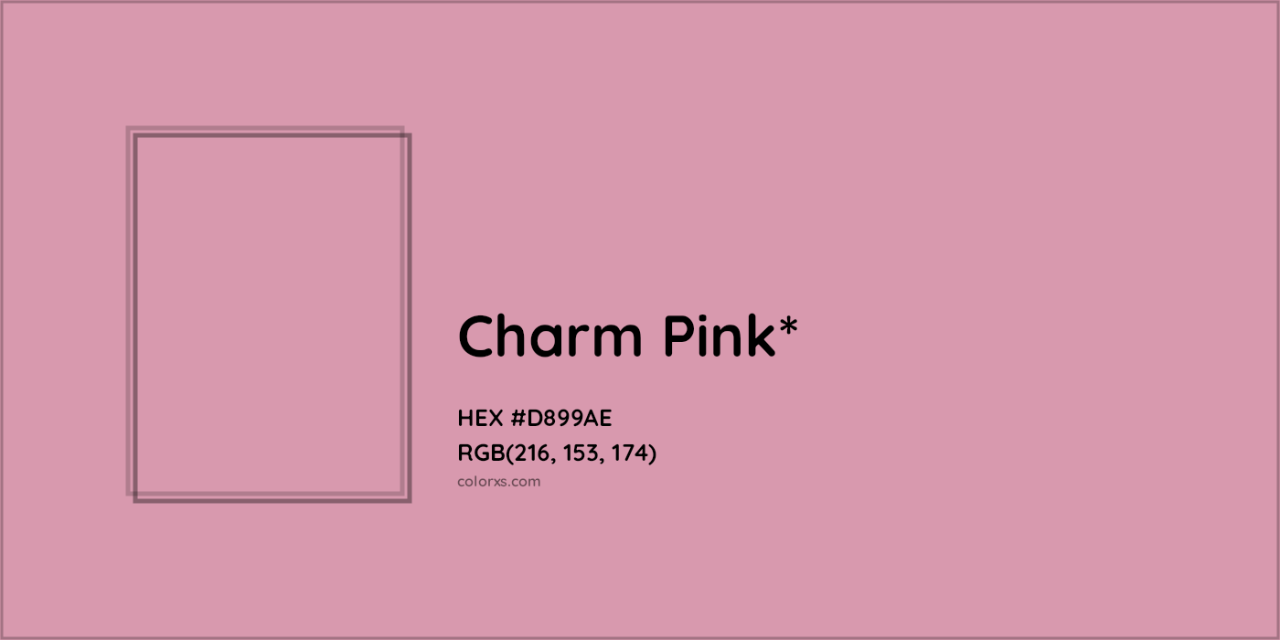 HEX #D899AE Color Name, Color Code, Palettes, Similar Paints, Images