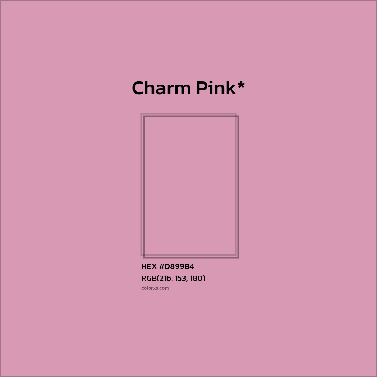 HEX #D899B4 Color Name, Color Code, Palettes, Similar Paints, Images