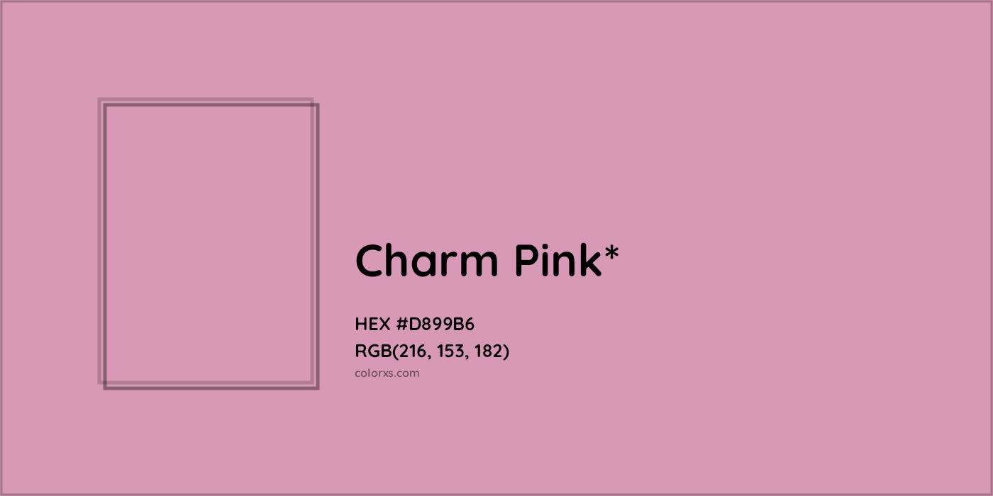 HEX #D899B6 Color Name, Color Code, Palettes, Similar Paints, Images
