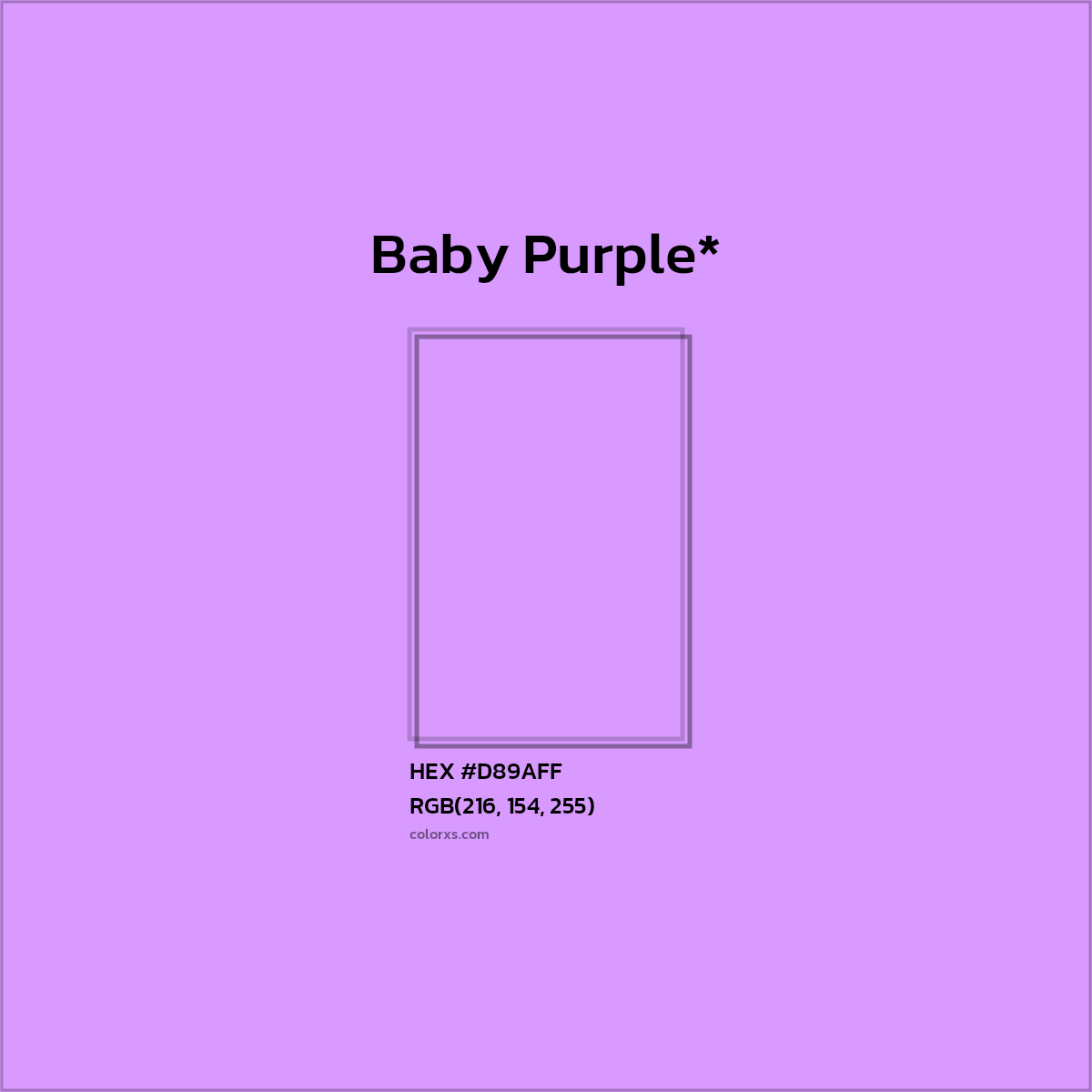 HEX #D89AFF Color Name, Color Code, Palettes, Similar Paints, Images