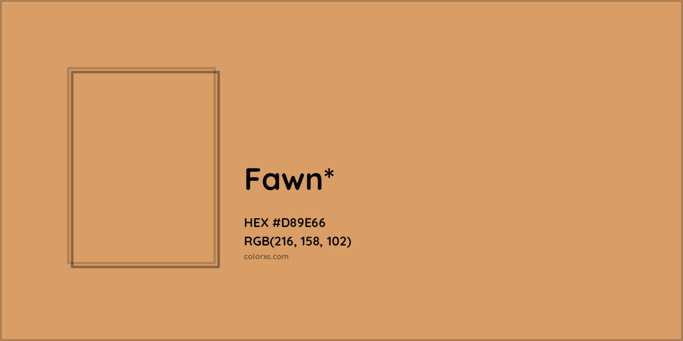 HEX #D89E66 Color Name, Color Code, Palettes, Similar Paints, Images