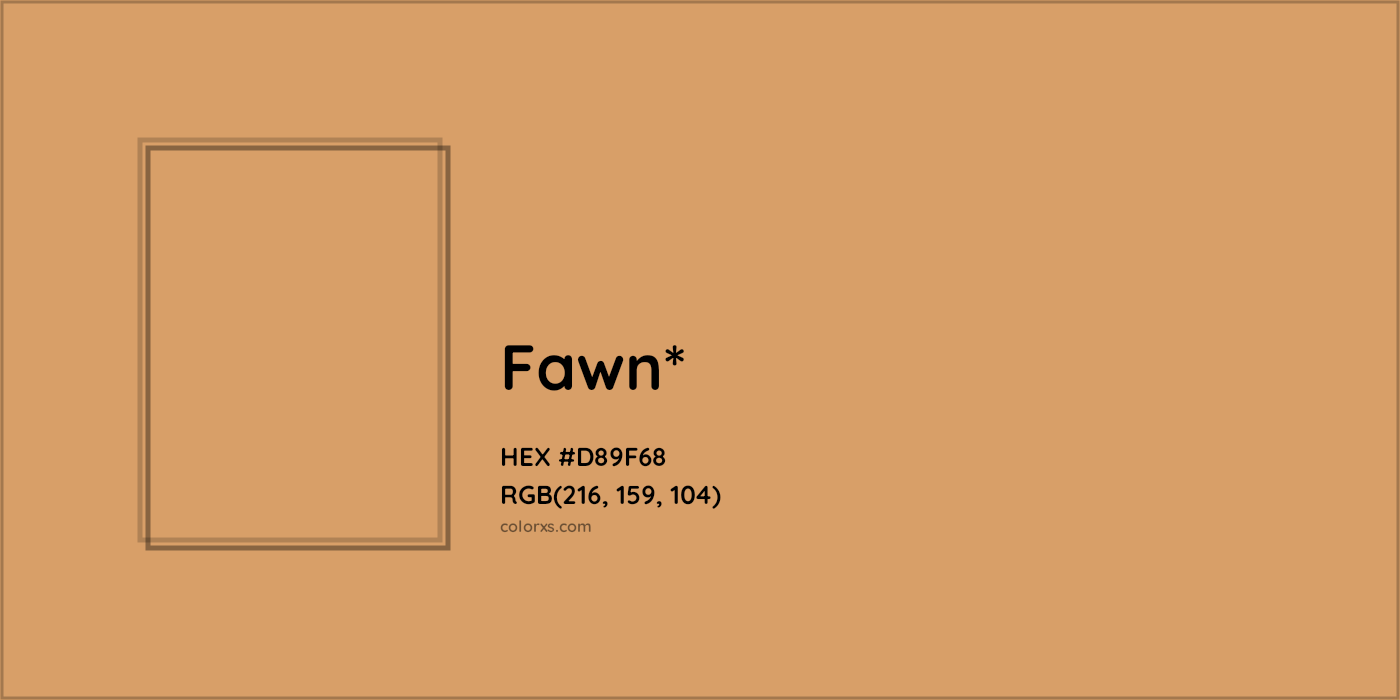 HEX #D89F68 Color Name, Color Code, Palettes, Similar Paints, Images
