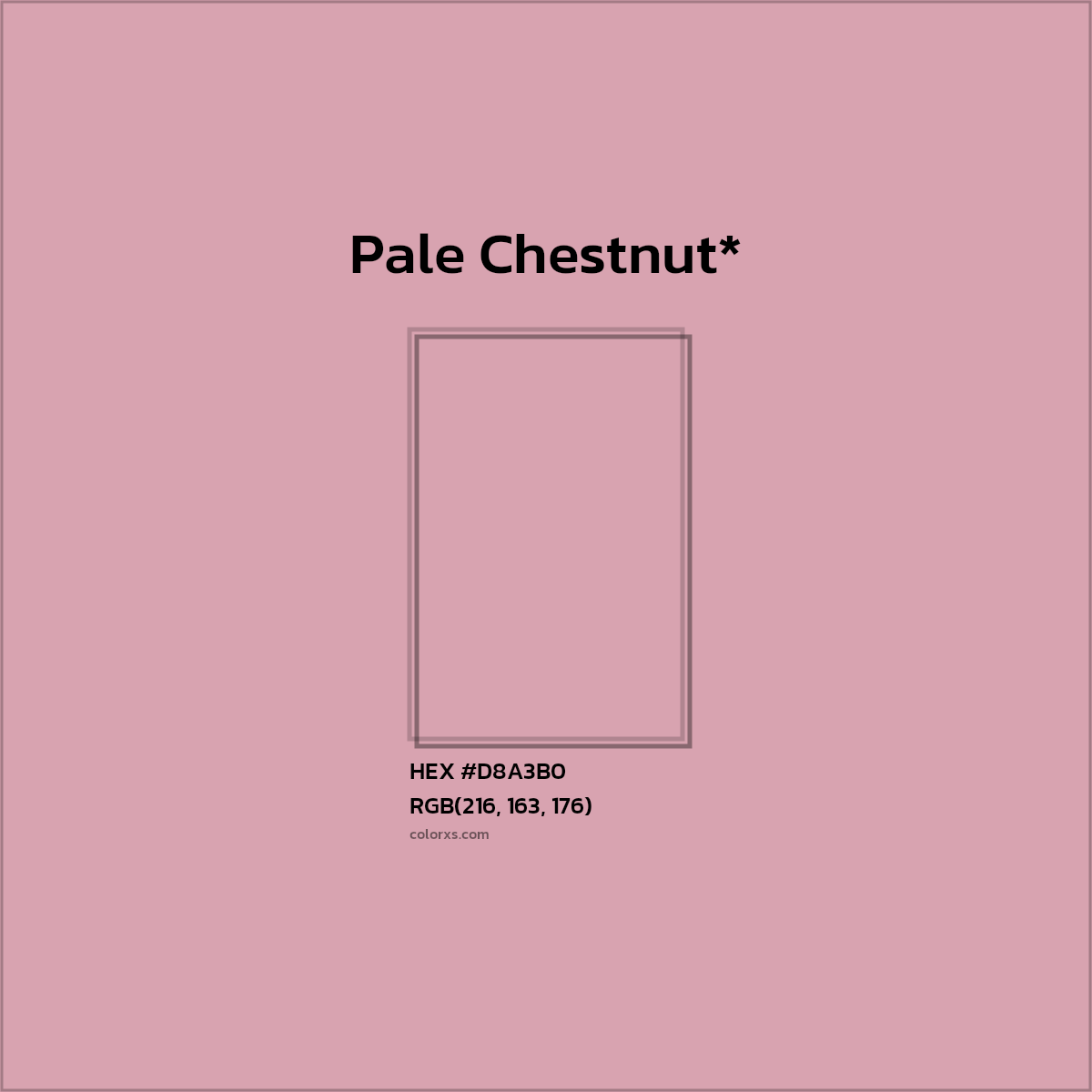 HEX #D8A3B0 Color Name, Color Code, Palettes, Similar Paints, Images