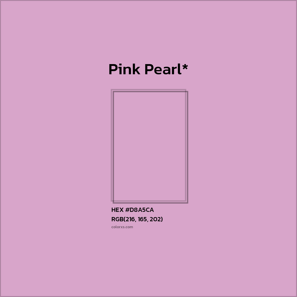 HEX #D8A5CA Color Name, Color Code, Palettes, Similar Paints, Images