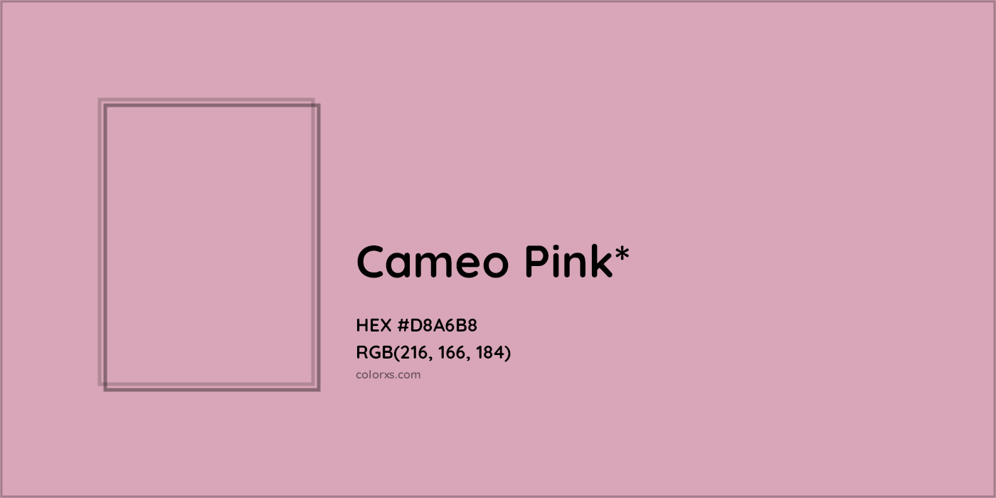 HEX #D8A6B8 Color Name, Color Code, Palettes, Similar Paints, Images