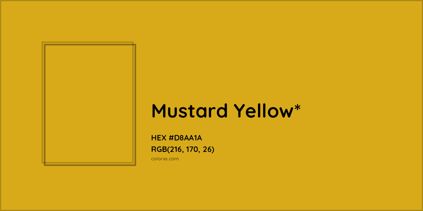 HEX #D8AA1A Color Name, Color Code, Palettes, Similar Paints, Images
